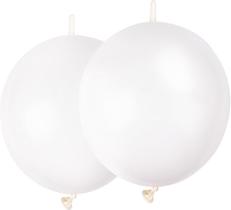 Balões Link JUSTOTRY 12 cm - 100 unidades de látex branco