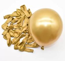Balões Metalizado Dourado 50unidades