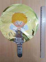 Balões Metalizados Anjo 22cm Kit 8un para Batizado Bebê e Celebração Cristã