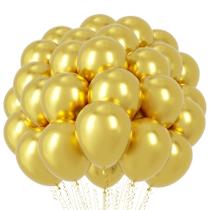 Balões Metalizados Dourados Voircoloria - 66 Unidades - 12cm