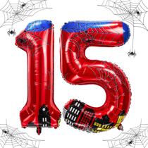 Balões metalizados laackys Spider Theme Number 40 cm para festa Balões metalizados laackys Spider Theme Number 40 cm para festa