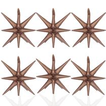 Balões metalizados LAIAMER 14 pontas Star 4D Starburst Cone x6 Brown