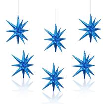 Balões metalizados LAIAMER Blue Star 4D Starburst Cone 22 cm 6 unidades Balões metalizados LAIAMER Blue Star 4D Starburst Cone 22 cm 6 unidades