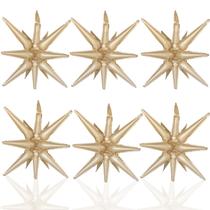 Balões metalizados LAIAMER Caramel Colour Star, 22 polegadas, pacote com 6
