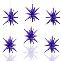 Balões metalizados LAIAMER Purple Star 4D Starburst Cone x6 56cm