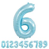Balões Numéricos Balão Beeyaky 40cm Azul Claro Número 6
