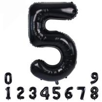 Balões Numéricos TONIFUL 40cm - Pretos (0-9) - Grandes