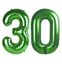 Balões Número 30 Verde Upgesy 102 cm Folha 40 Polegadas Balões Número 30 Verde Upgesy 102 cm Folha 40 Polegadas