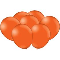Balões P/ Festa (Cor: Laranja - Tamanho: 9") - Contém 25 Unidades