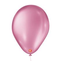 Balões P/ Festa (Linha: Cintilante - Cor: Rosa - Tam.: 9") - Contém 25 Unidades
