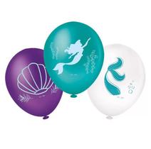 Balões P/ Festa (Tema: Ariel - Tam.: 9") - Contém 50 Unidades
