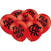 Balões P/ Festa (Tema: Flamengo - Tam.: 9") - Contém 50 Unidades - Festcolor