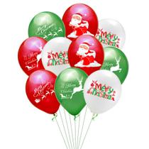 Balões Papai Noel Christmas 30 Latex 12 polegadas vermelho/verde/branco Balões Papai Noel Christmas 30 Latex 12 polegadas vermelho/verde/branco