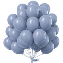 Balões PartyWoo Dusty Blue de 12 polegadas, 100 unidades para decoração Balões PartyWoo Dusty Blue de 12 polegadas, 100 unidades para decoração