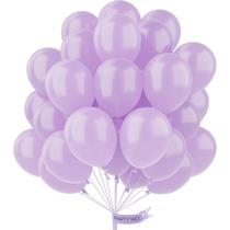 Balões PartyWoo Light Purple 50 unidades de látex perolado de 30 cm Balões PartyWoo Light Purple 50 unidades de látex perolado de 30 cm