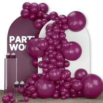 Balões PartyWoo Plum Purple 142 unidades de tamanhos diferentes