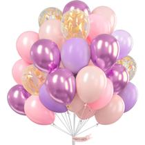 Balões PartyWoo rosa e roxo 30 cm, 100 peças para decoração Balões PartyWoo rosa e roxo 30 cm, 100 peças para decoração