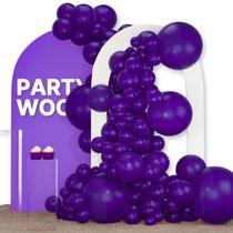 Balões PartyWoo Royal Purple 120 unidades de tamanhos diferentes