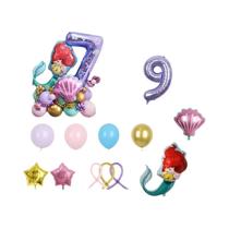 Balões Princesa Sereia Roxa 27 Peças Decorações De Festa De Aniversário Tema Pequena Sereia Para Balões Princesa Sereia Roxa 27 Peças Decorações De Festa De Aniversário Tema Pequena Sereia Para