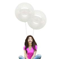 Balões redondos de látex IN-JOOYAA 60 cm, pacote com 10, transparente, 24 polegadas Balões redondos de látex IN-JOOYAA 60 cm, pacote com 10, transparente, 24 polegadas