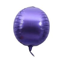 Balões Redondos Dourados 4D De 22 Polegadas Verde E Roxo Com Franjas, 20 Peças, Decoração Para