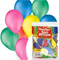 Balões São Roque Bexigas Sortidas de tamanho nº 7 com 50 unidades Balões São Roque Bexigas Sortidas de tamanho nº 7 com 50 unidades
