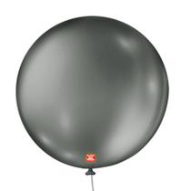 Balões São Roque Metalizado Nº 5 Redondo C/25un Chumbo