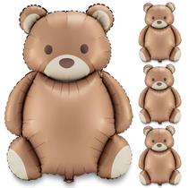 Balões Simgoing Big Brown Bear 21x35" Folha de alumínio x12 de aniversário Balões Simgoing Big Brown Bear 21x35" Folha de alumínio x12 de aniversário