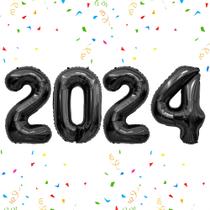 Balões Slergut 2024 Foil Number 40 cm Black Graduation Party Balões Slergut 2024 Foil Number 40 cm Black Graduation Party