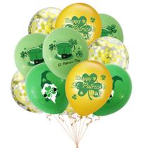 Balões St. Patrick's Day Lucky Sham, 12 polegadas, 15 unidades de látex Balões St. Patrick's Day Lucky Sham, 12 polegadas, 15 unidades de látex