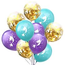 Balões, tema de sereia, látex, 12 polegadas, 10 unidades, roxo Tiffany Balões, tema de sereia, látex, 12 polegadas, 10 unidades, roxo Tiffany