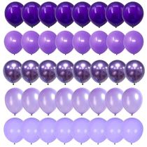 Balões Togvu Purple cromados metálicos de 12 polegadas (pacote com 60)