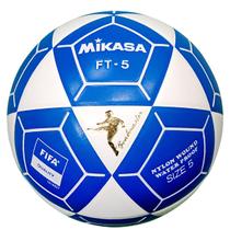 Balón de fútbol Mikasa FT5 Goal Master tamaño 5 resistente al agua blanco/azul