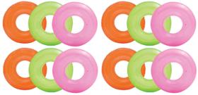Balsa inflável para piscina de 30 cm Intex 59260EP, pacote com 12