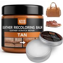 Bálsamo de Recolorir Couro NIUB Tan Reparador de Arranhões Bálsamo de Recolorir Couro NIUB Tan Reparador de Arranhões