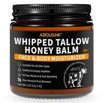 Bálsamo de sebo bovino ABOUSHE orgânico alimentado com capim com mel 125 mL Bálsamo de sebo bovino ABOUSHE orgânico alimentado com capim com mel 125 mL