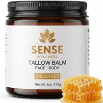 Bálsamo de Sebo Bovino Sense Wellness para Rosto e Pele Mel de Manuka, Sem Fragrância, 113 g Bálsamo de Sebo Bovino Sense Wellness para Rosto e Pele Mel de Manuka, Sem Fragrância, 113 g