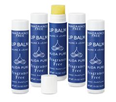 Bálsamo labial ALIDA PURE, conjunto vegano sem perfume, 5 tubos