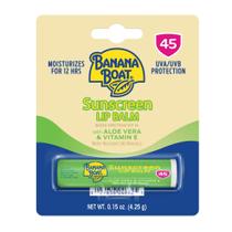 Bálsamo labial Banana Boat Protetor Solar SPF 45 com Aloe Vera e Vitamina E
