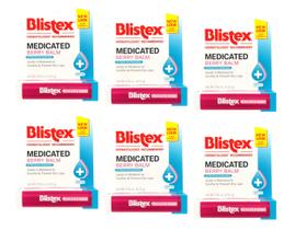 Bálsamo labial Blistex Medicated SPF 15 para ressecamento, pacote com 6 Bálsamo labial Blistex Medicated SPF 15 para ressecamento, pacote com 6