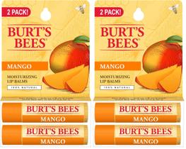 Bálsamo labial Burt's Bees Mango, hidratante natural, pacote com 2 unidades de 8,5 g Bálsamo labial Burt's Bees Mango, hidratante natural, pacote com 2 unidades de 8,5 g