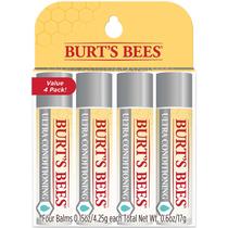 Bálsamo labial Burt's Bees Ultra Condicionador 100% Natural, Pacote com 4 Bálsamo labial Burt's Bees Ultra Condicionador 100% Natural, Pacote com 4