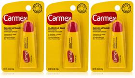 Bálsamo labial Carmex Classic medicado tubo 10,3 ml, 3 unidades Bálsamo labial Carmex Classic medicado tubo 10,3 ml, 3 unidades