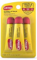 Bálsamo Labial Carmex Classic - Pacote com 3 Unidades (10ml cada)