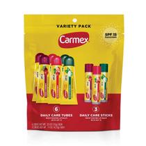 Bálsamo labial Carmex Daily Care Hidratante SPF 15, pacote com 9