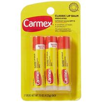 Bálsamo labial Carmex Moisturizing Original, 4 pacotes de 3