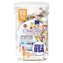 Bálsamo Labial Chap-Lip (60 Unidades) - Sabores de Frutas com Manteiga de Cacau - Fabricado nos EUA