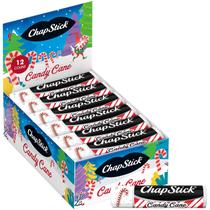 Bálsamo labial ChapStick Candy Cane Flavor, pacote com 12 unidades de 4,4 ml