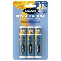 Bálsamo labial ChapStick Honey Nourish com manteiga de karité, pacote com 3 unidades, 13 ml