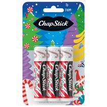 Bálsamo Labial ChapStick - Sabor Candy Cane - Kit com 3 Unidades (4,4ml cada)